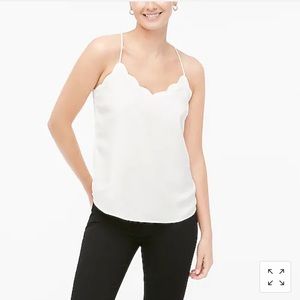 NWT JCrew scalloped cami top size 16